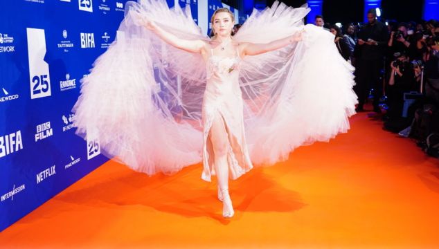 Florence Pugh Dazzles In Pink On British Independent Film Awards Red Carpet