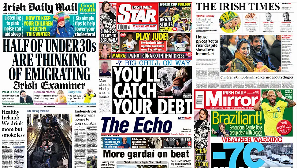 What The Papers Say: Tuesday's Front Pages