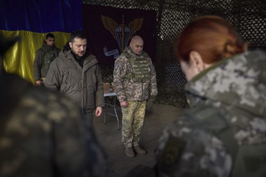 Drone Strikes Hit Russian Targets As Ukrainian Leader Travels East
