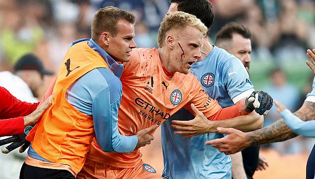 Melbourne Derby Abandoned After Fans Attack Goalkeeper With Metal Bin