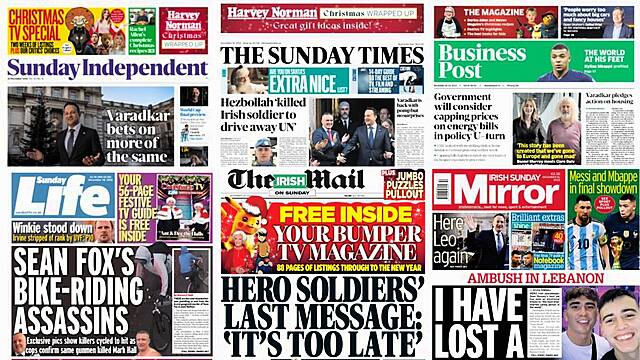 What The Papers Say: Sunday's Front Pages