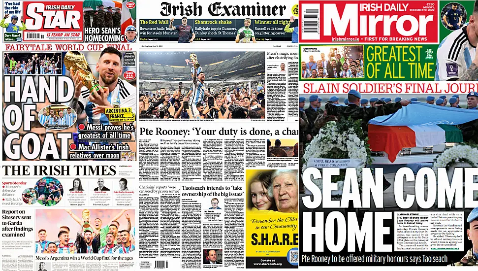 What The Papers Say: Monday's Front Pages