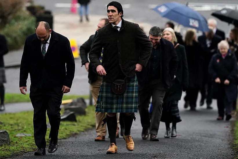 Mourners Gather For Doddie Weir Memorial Service In Melrose