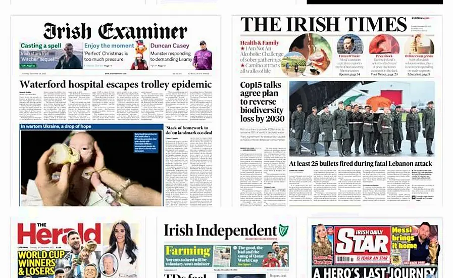 What The Papers Say: Tuesday's Front Pages