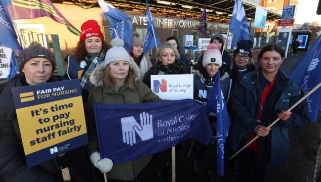 Hundreds Of Appointments Hit As Nurses Take To Picket Lines In Northern Ireland
