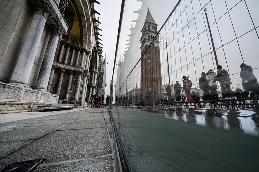 Glass Barriers Help Protect Venice’s Famous Basilica From High Tides