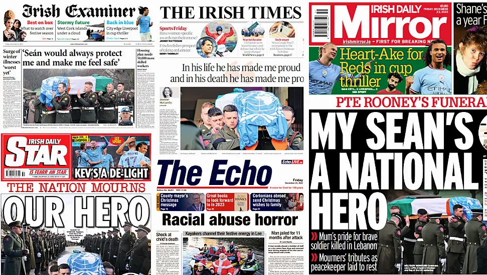 What The Papers Say: Friday's Front Pages