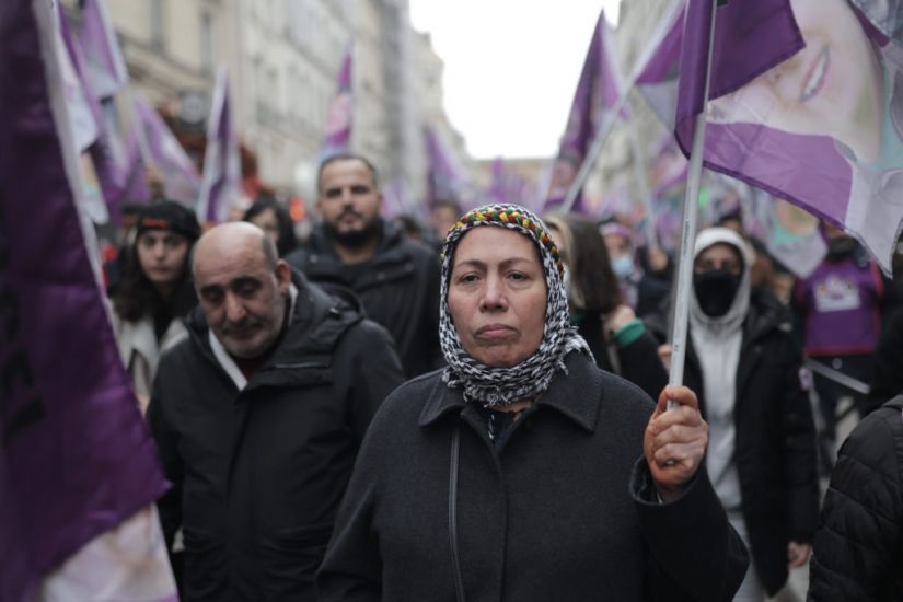Kurds Hold March Of Mourning After Paris Shooting Kills Three