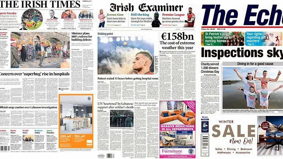 What The Papers Say: Tuesday's Front Pages