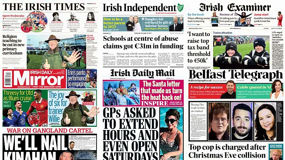 What The Papers Say: Wednesday's Front Pages