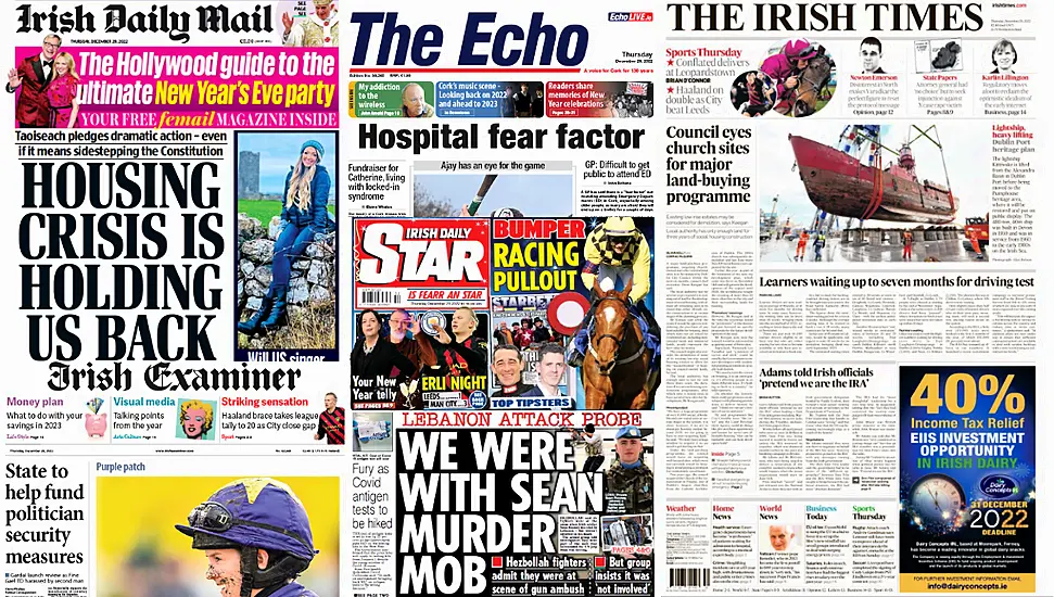 What The Papers Say: Thursday's Front Pages