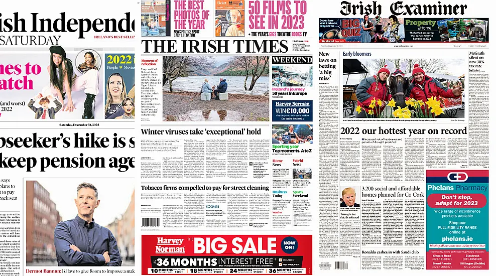 What The Papers Say: Saturday's Front Pages