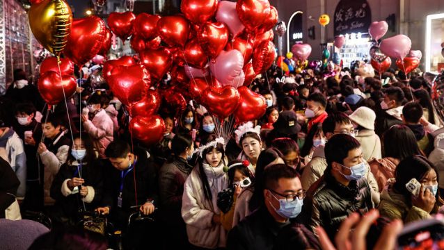 Thousands Celebrate The New Year In Wuhan Amidst China's Covid Wave