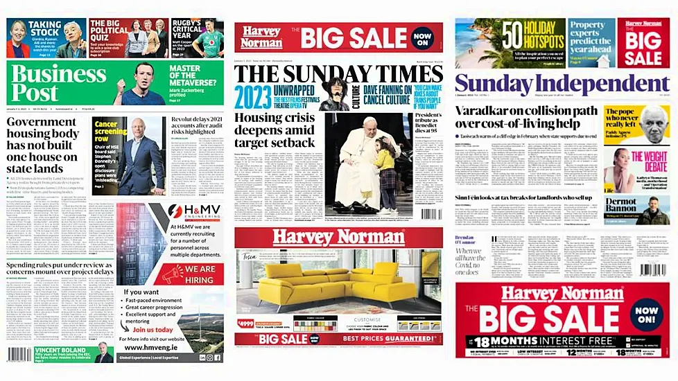 What The Papers Say: Sunday's Front Pages