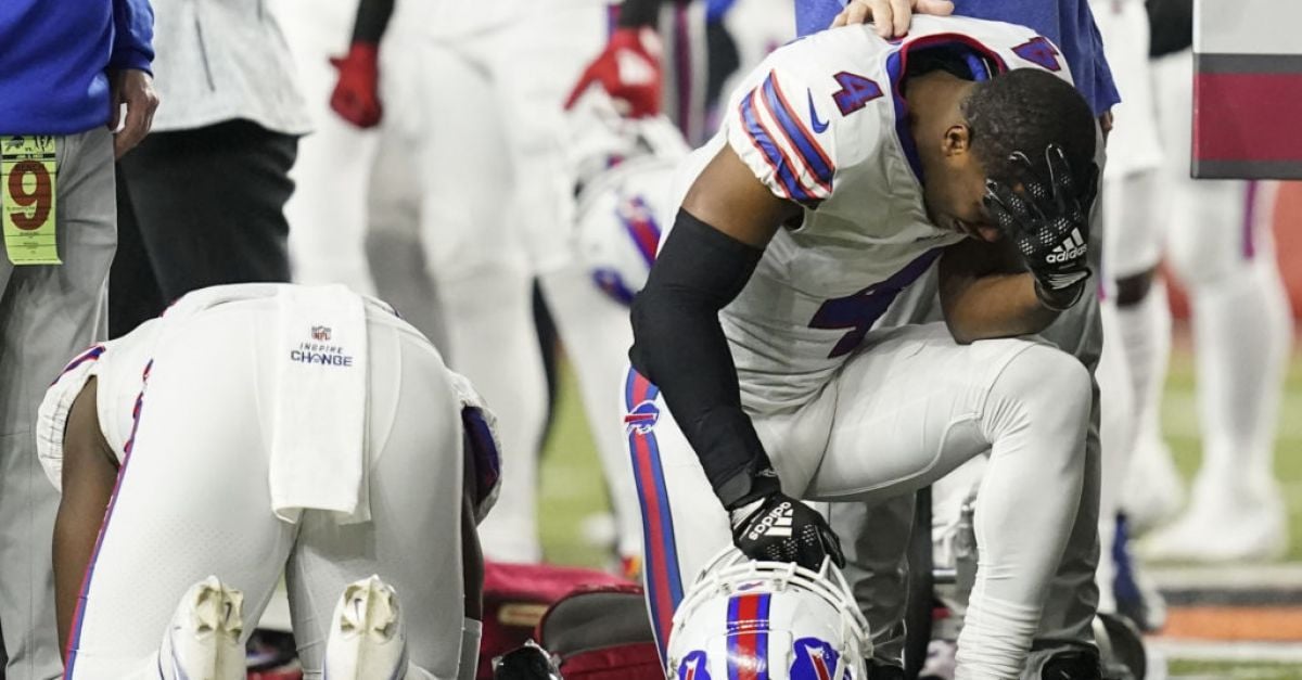 Bills safety Damar Hamlin in critical condition after cardiac arrest; game  suspended