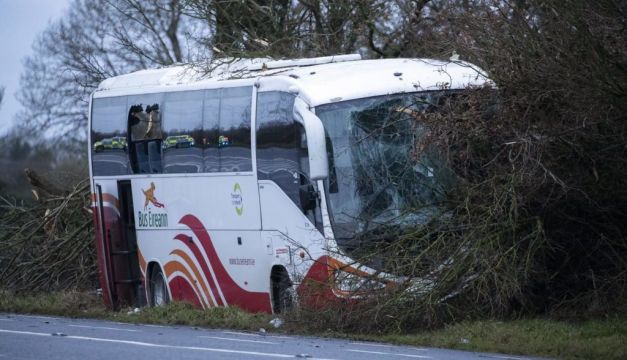 Driver Dies After Bus With 20 Passengers On Board Crashes In Co Westmeath