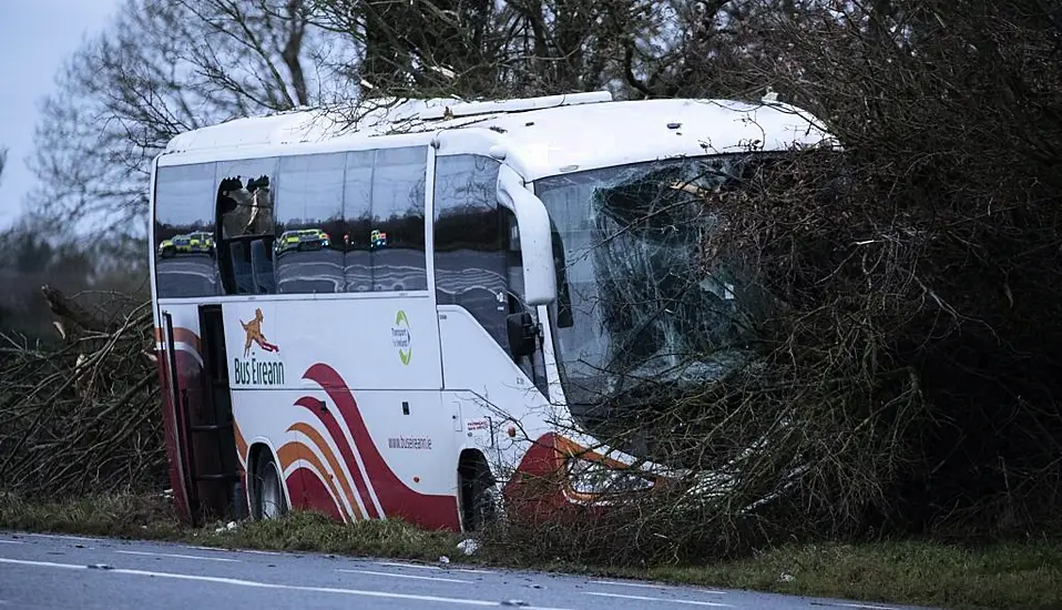 Driver Dies After Bus With 20 Passengers On Board Crashes In Co Westmeath