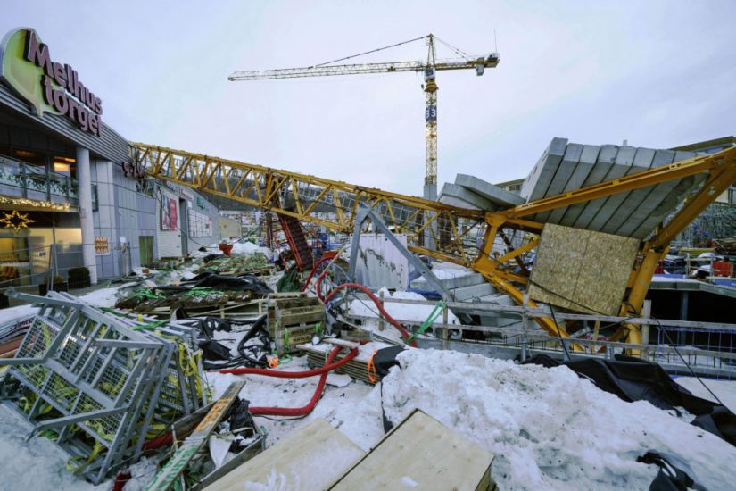 One Person Dead As Crane Falls On To Shopping Centre In Norway During High Winds