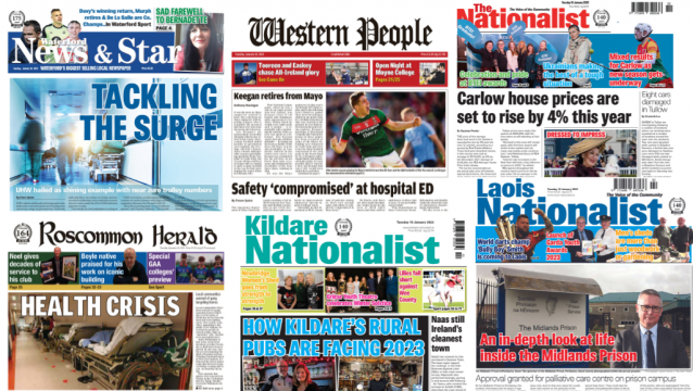 Regional Front Pages: Crisis In Regional Hospitals; Rising House Prices