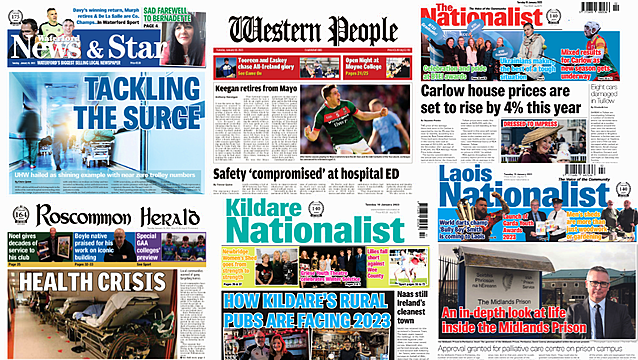 Regional Front Pages: Crisis In Regional Hospitals; Rising House Prices