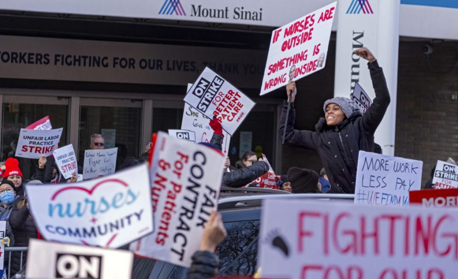 Nurses Strike For Second Day At Two Major New York City Hospitals