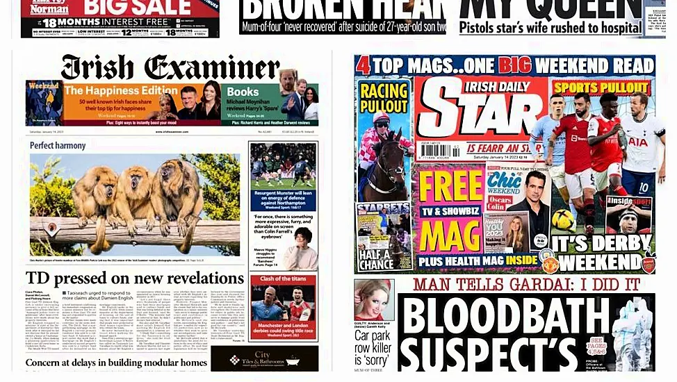 What The Papers Say: Saturday's Front Pages