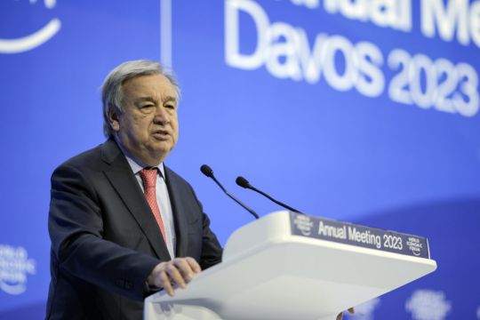 The World Is In A ‘Sorry State’, Un Chief Warns At Davos Summit