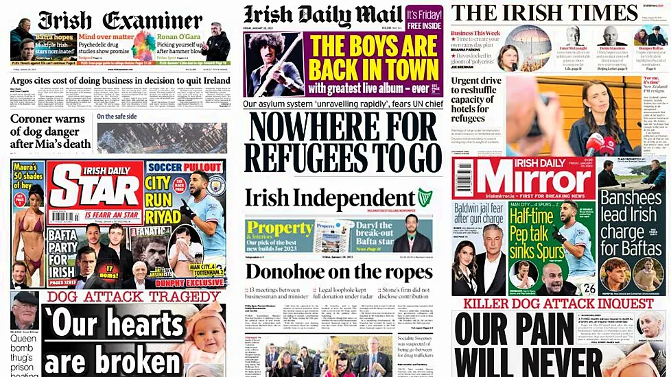 What The Papers Say: Friday's Front Pages