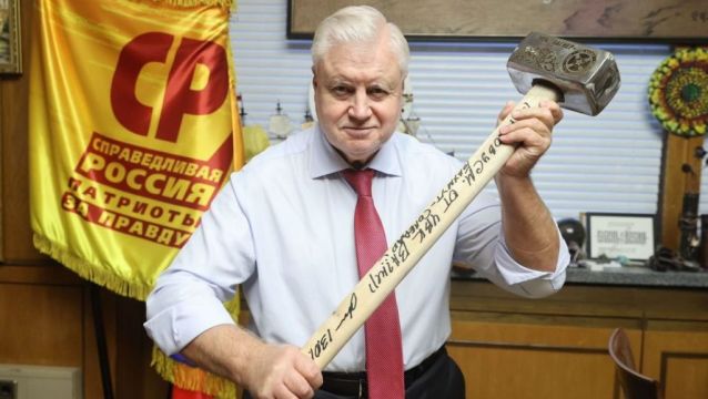 Russian Politician Poses With Sledgehammer In Tribute To Wagner Mercenaries