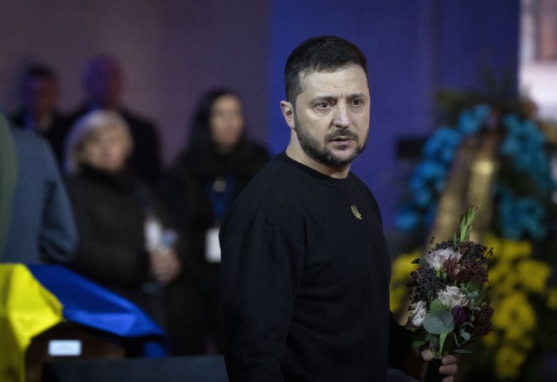 Volodymyr Zelensky Honours People Killed In Helicopter Crash In Kyiv