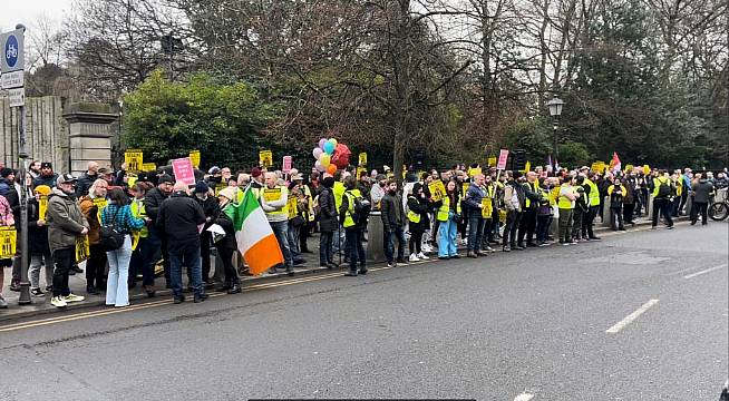 Hundreds Attend Anti-Immigration Protest And Counter Rally In Dublin