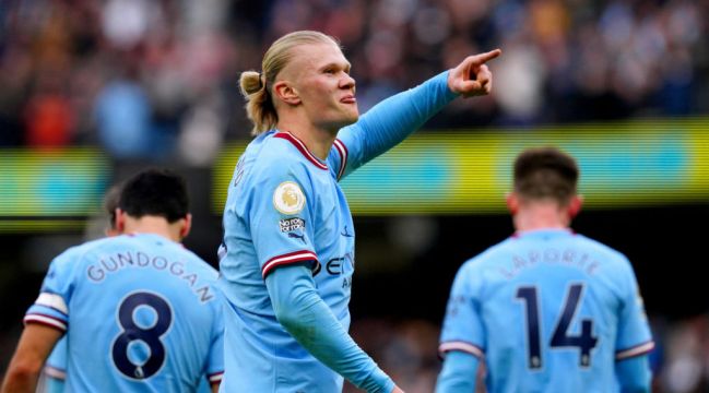 Erling Haaland Treble Helps Manchester City Keep Pressure On Arsenal
