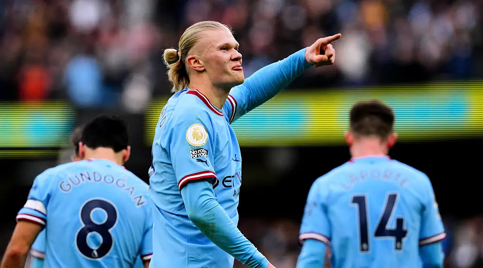 Erling Haaland Treble Helps Manchester City Keep Pressure On Arsenal