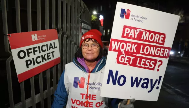Health Workers Take To The Picket Lines In Northern Ireland