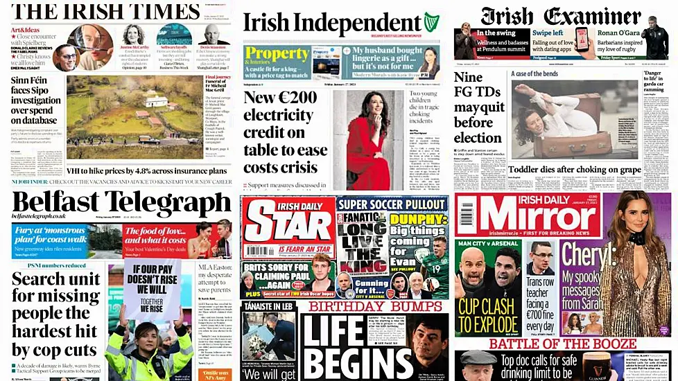 What The Papers Say: Friday's Front Pages