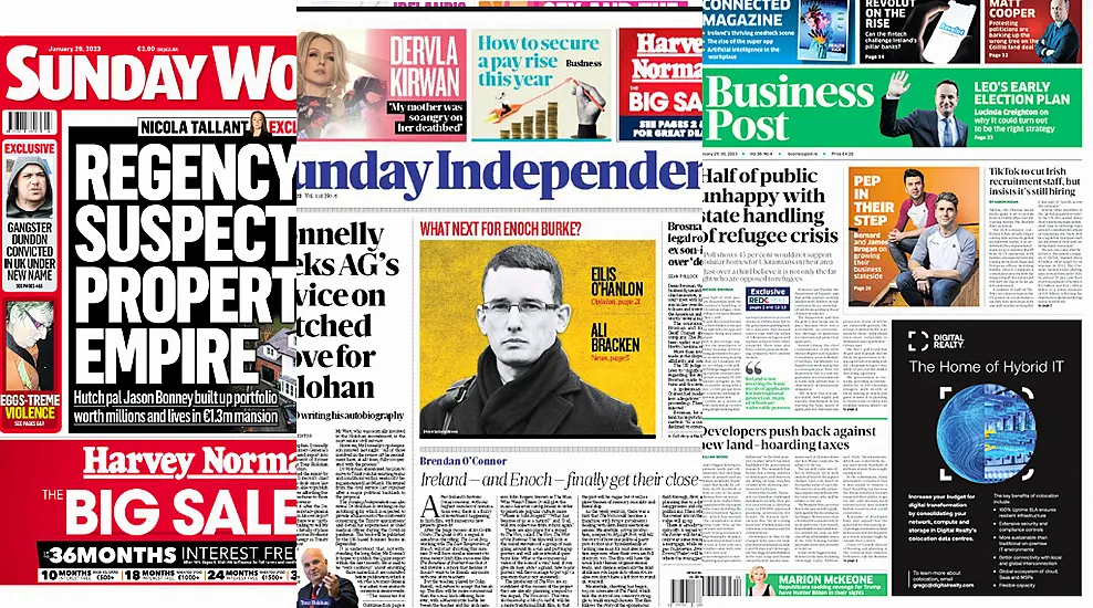 What The Papers Say: Sunday's Front Pages