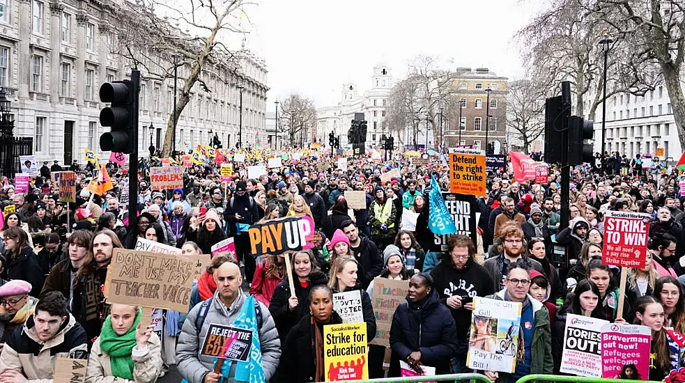 In Pictures: Uk's Biggest Day Of Strike Action For A Decade