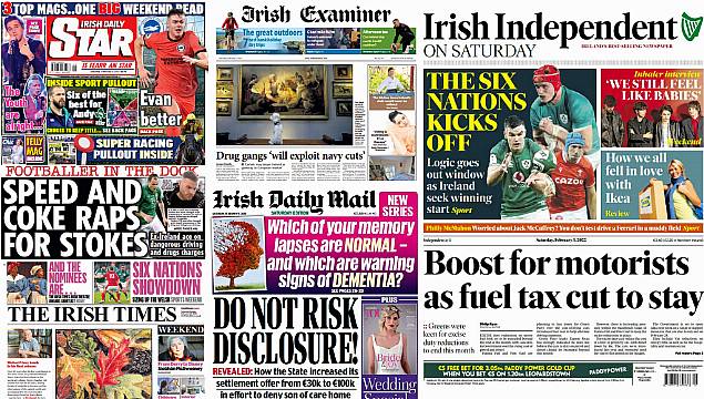 What The Papers Say: Saturday's Front Pages