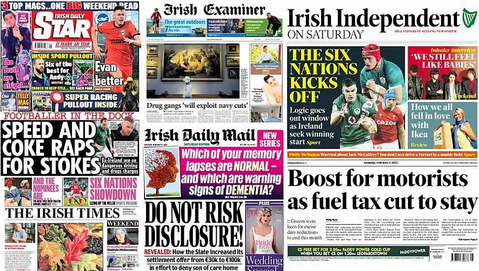 What The Papers Say: Saturday's Front Pages