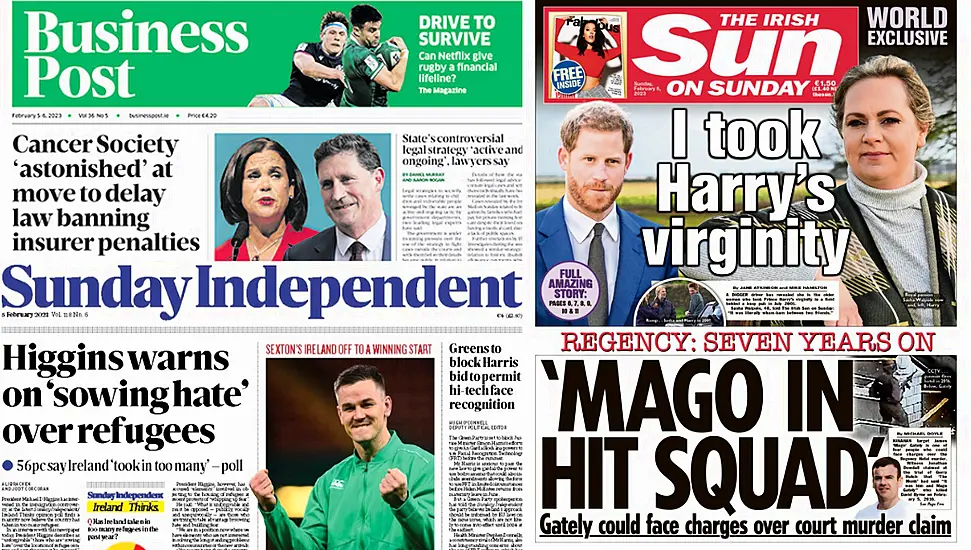 What The Papers Say: Sunday's Front Pages