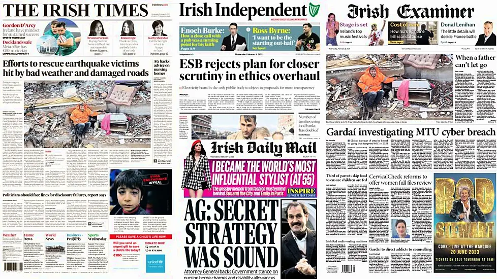 What The Papers Say: Wednesday's Front Pages