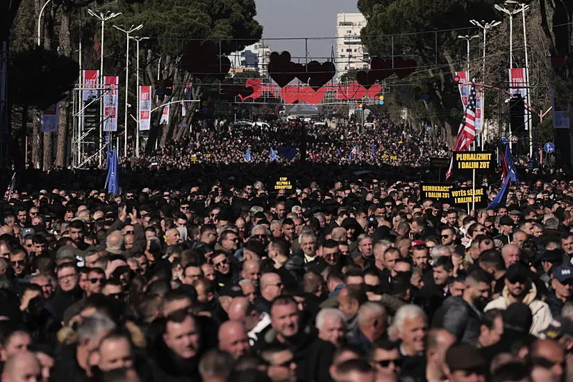 Thousands Take Part In Anti-Government Protests In Albania