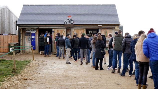 Queues For Reopening Of Jeremy Clarkson’s Diddly Squat Farm Shop