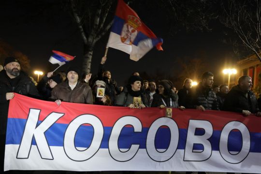 Five Men ‘Linked To Wagner Group’ Arrested After Protest Over Kosovo