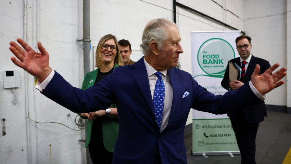 Britain's King Charles Makes Surprise Visit To Food Bank During Day In Milton Keynes