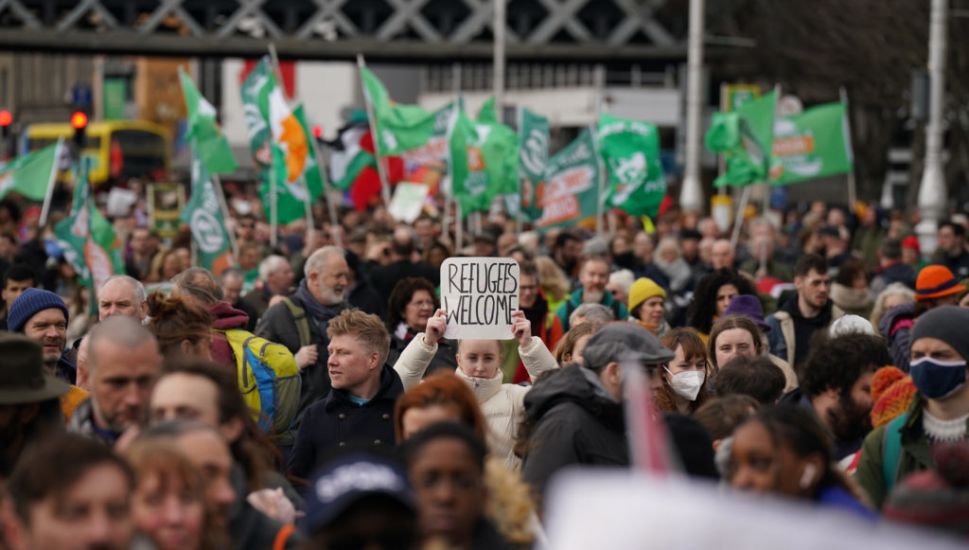 Thousands March In Support Of Migrants At Dublin Anti-Racism Rally