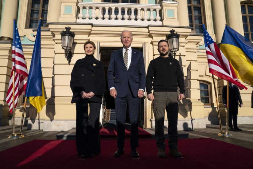 Biden Visits Kyiv And Says ‘Democracy Stands’ In Ukraine Ahead Of Anniversary
