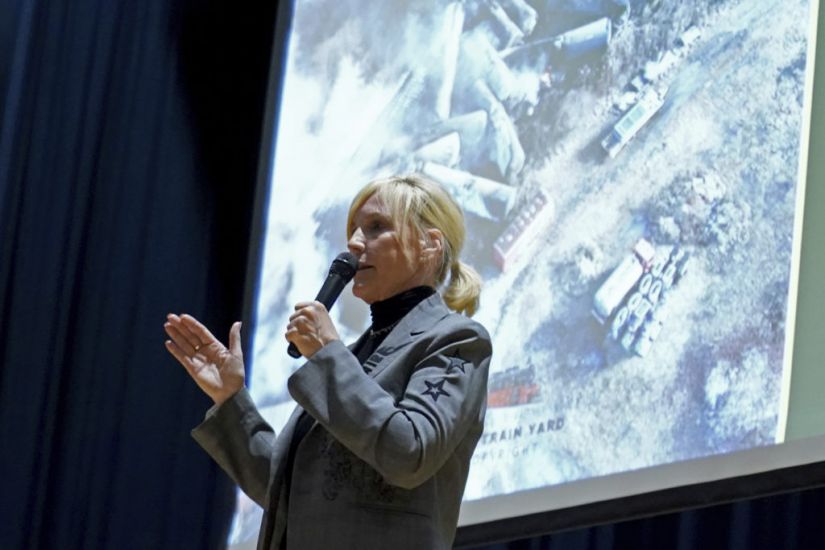 Erin Brockovich Warns Ohio Town Of Dangers After Fiery Train Derailment