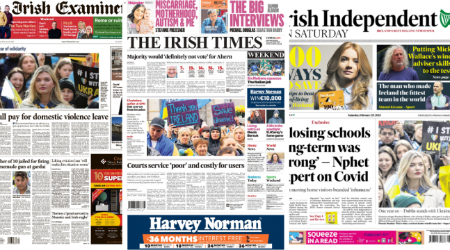 What The Papers Say: Saturday's Front Pages