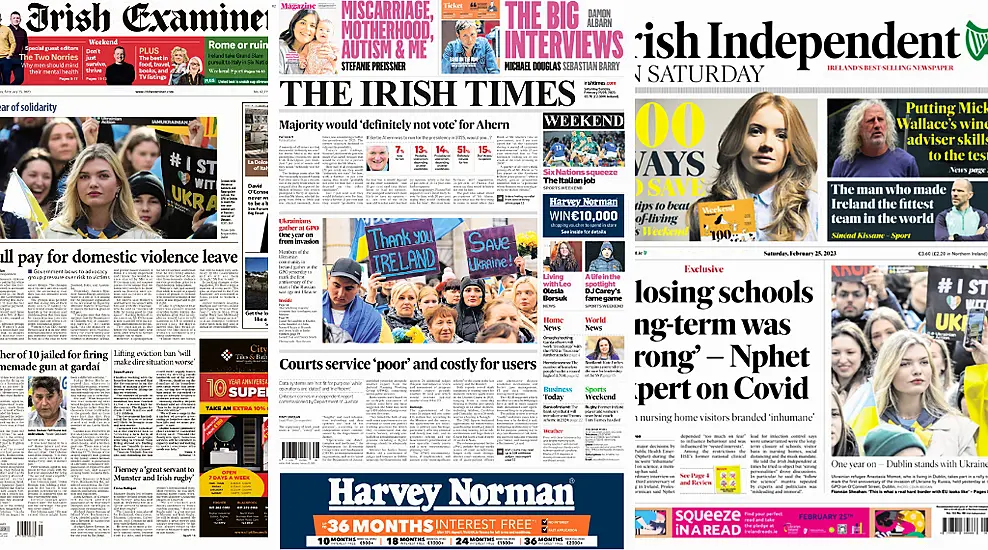 What The Papers Say: Saturday's Front Pages